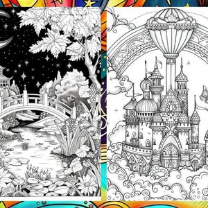 Mystical Landscape Coloring Book, Fantasy Creatures Fairytale Coloring Pages, Intricate Details Enchanted Forest Coloring Book for Adult PDF
