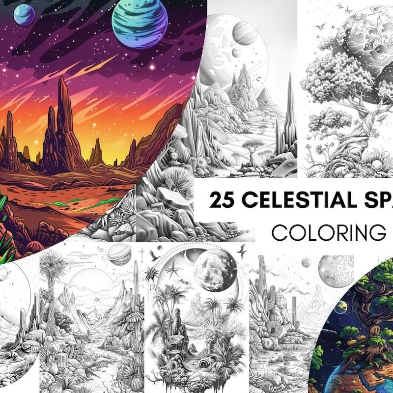 Astronomy Coloring Book - Etsy