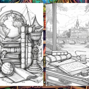 60 Magical Fantasy Coloring Book Pages for Kids Adults, Fairytale Enchanted Garden Forest Coloring Sheets Printable, Creature Coloring, PDF image 4