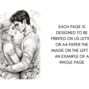 Valentine's Day Coloring Book Page Adult Love Coloring Sheets for Adults Printable, Couples Valentine's Coloring Book, Printable PDF