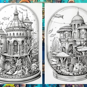 Fairy House, Floral Coloring Page, Adult Coloring Pages