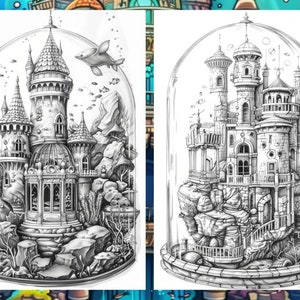 Fairy House, Floral Coloring Page, Adult Coloring Pages