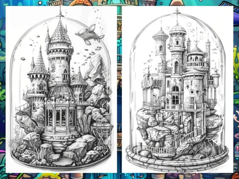 Fairy House, Floral Coloring Page, Adult Coloring Pages