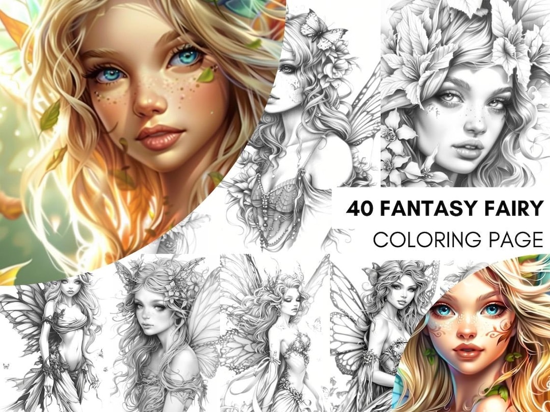 Magical Adult FAIRYTALE COLORING PAGES – Printable Garden Forest ...
