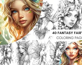 Magical Adult FAIRYTALE COLORING PAGES – Printable Garden Forest Fantasy Coloring Pages In Pdf Format