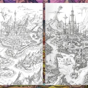 Fairytale Book, Printable Coloring, Magical Fantasy, Creature Coloring