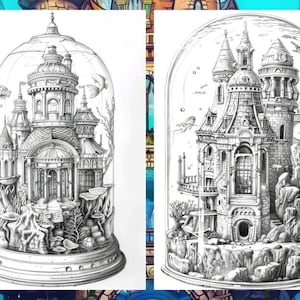 Fairy House, Floral Coloring Page, Adult Coloring Pages