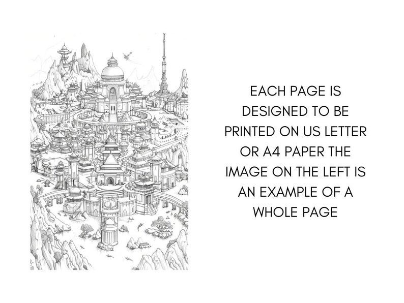 Fairytale Book, Printable Coloring, Magical Fantasy, Creature Coloring