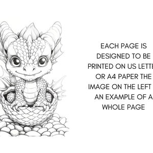 Cute Baby Dragon Coloring book, Cute Little dragon Coloring Pages, Coloring Book Download