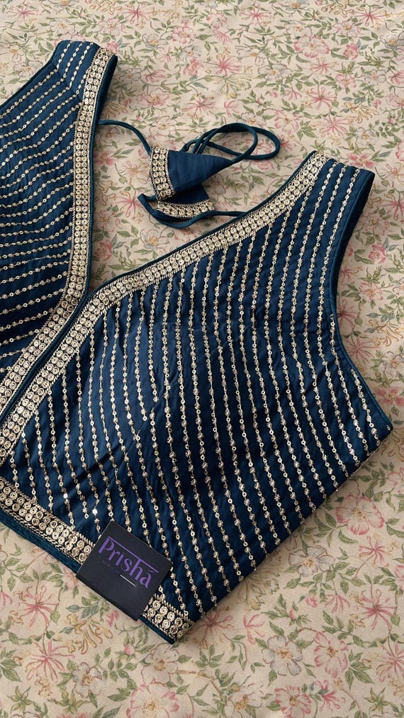 Multi Coloured Embroidery and Thread Work Blouse - Etsy