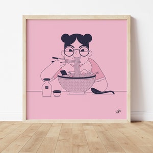 Wall Art Ramen Illustration Poster Print