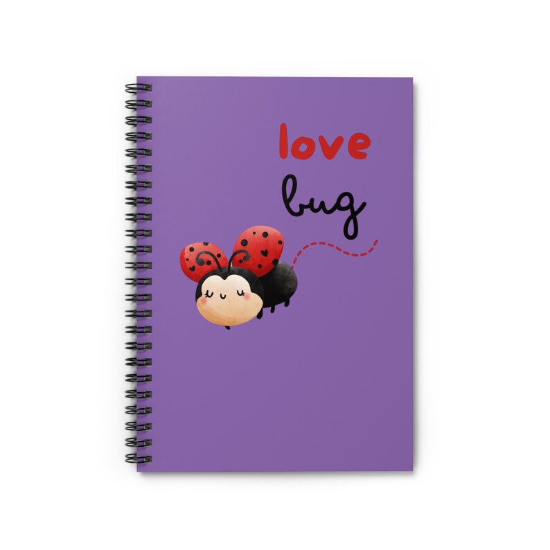 Love Bug Spiral Notebook Ruled Line - Etsy
