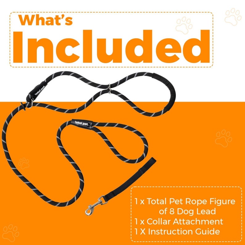 Rope Figure of 8 Dog Lead Halti Head Collar With Nose Padding and