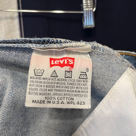 90s Levi's 501xx Denim Jeans Measured 33W 1996 - image 5