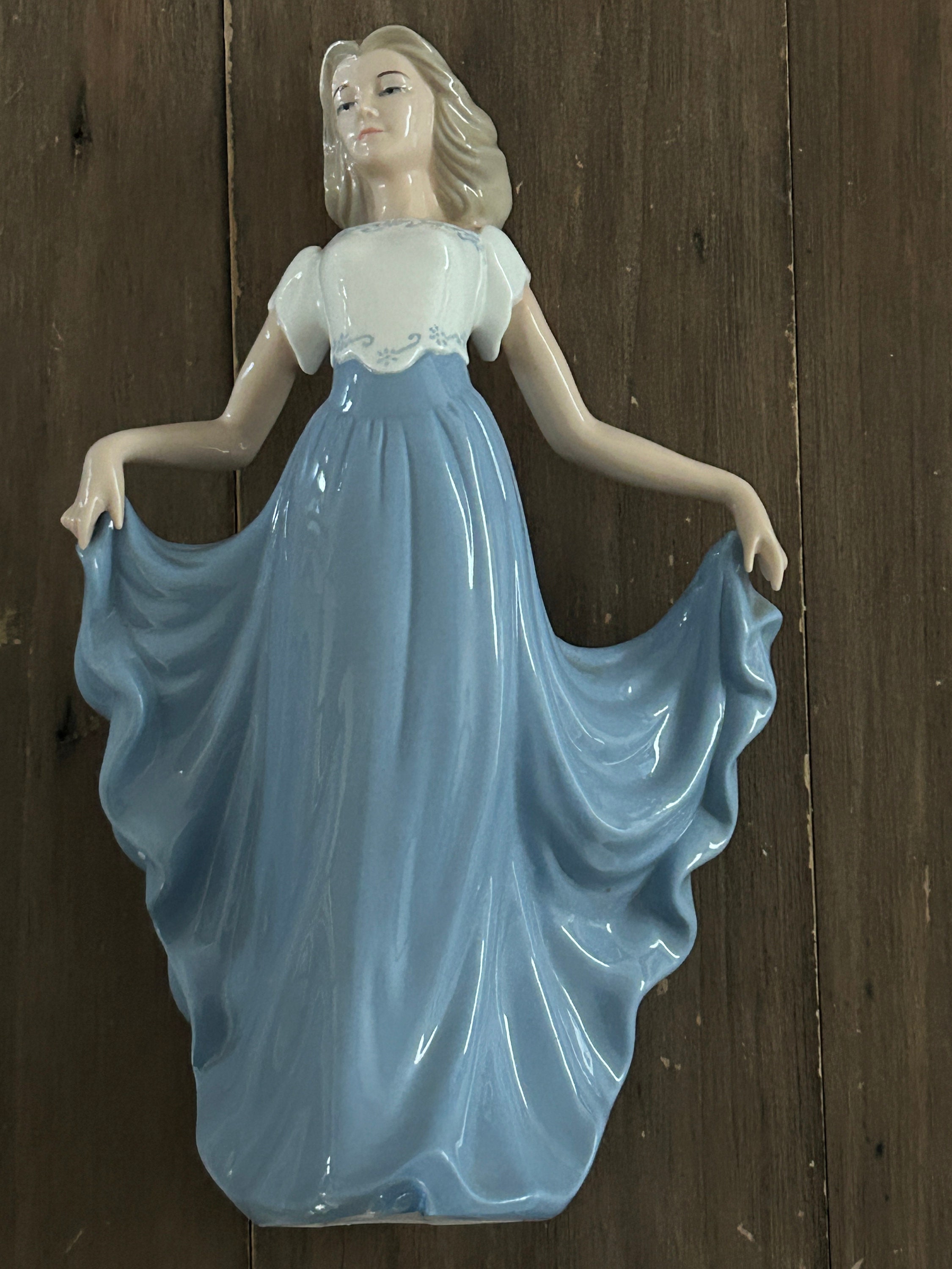 Blue Lady Figurine - Etsy