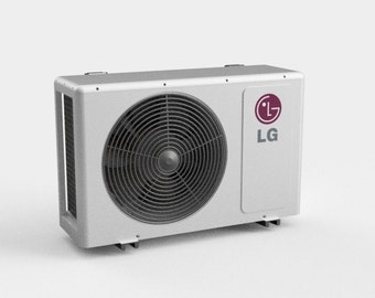 aire acondicionado 3 (v2) miniatura 1_12 y 1_24 listo para imprimir - archivo STL