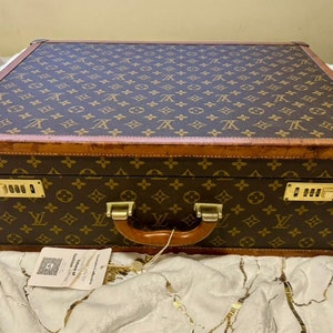 ANTIQUE 20thC LOUIS VUITTON TRUNK IN WOVEN CANVAS, PARIS c.1900