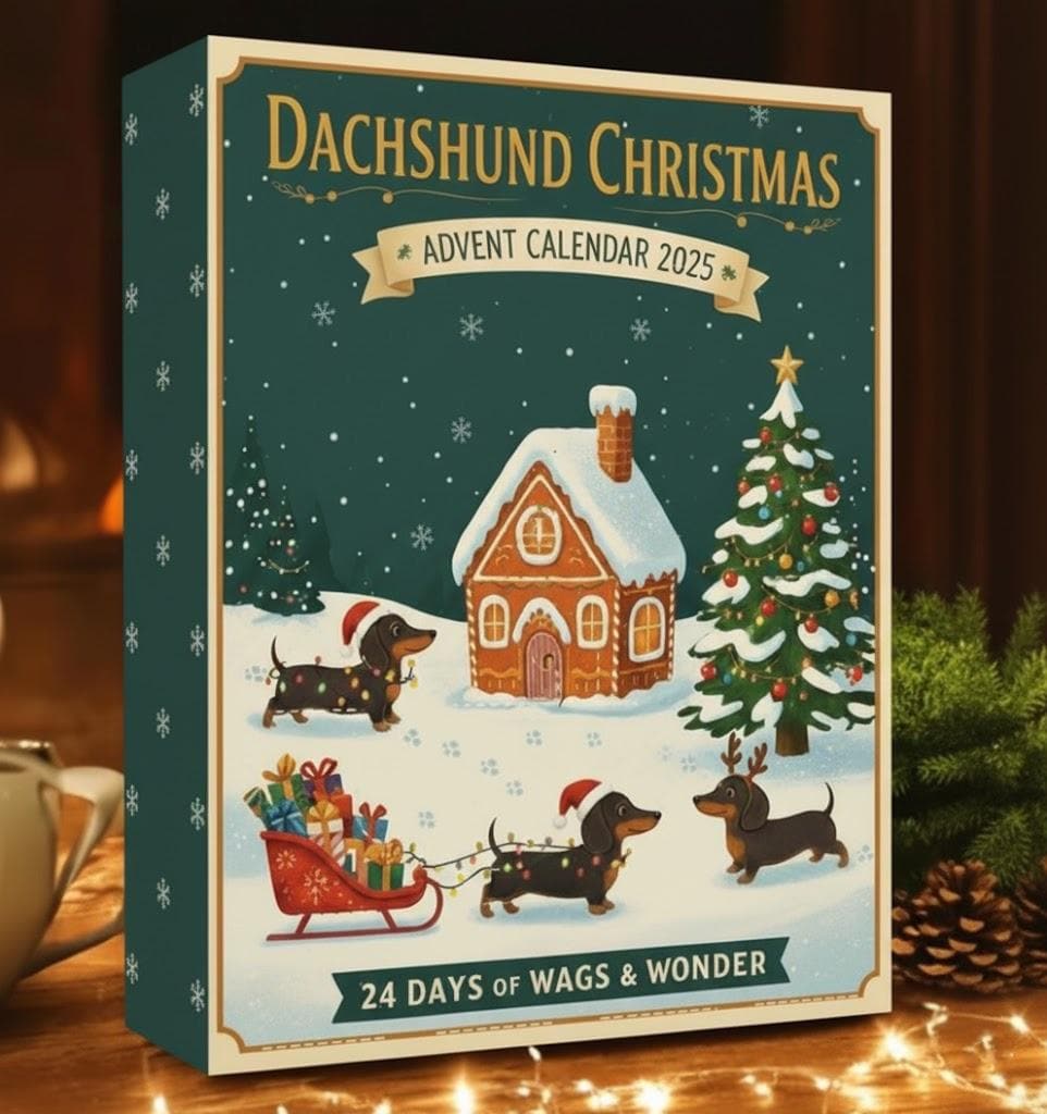 Discover Dachshund Advent Calendar 2025, Dachshund Christmas Calendar Box, Calendar With Acrylic Christmas Ornaments, Christmas Countdown Calendar