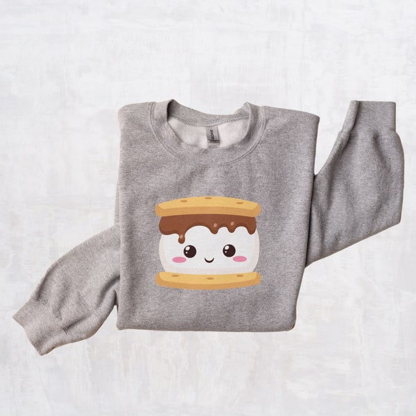 S'more youth crewneck sweatshirt, camping sweater, campfire sweater, cozy, smore sweater, marshmallow shirt, toddler sweater, gift sweater