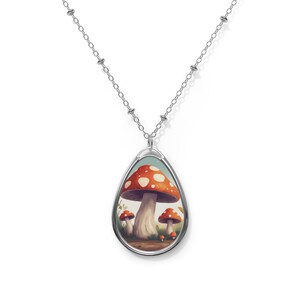 Paddenstoelketting, paddenstoelcadeau, Cottagecore-ketting, paddestoelsieraden, schattige paddenstoelketting, cadeaus voor haar, grillige ketting