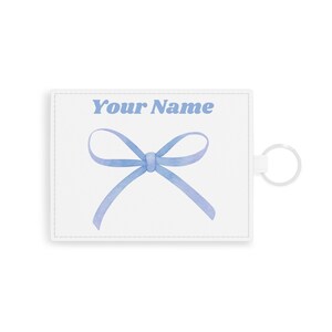 Cute Card Holder Wallet,Coquette Aesthetic,Personalized Cardholder Wallet,Personalized Leather Card Holder Keychain,Coquette Wallet