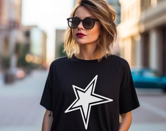 Alt Clothing,90s Style,Y2K Top,Goth Aesthetic,Star Clothes,2000s Clothing,Dark Aesthetic Shirt,Goth Fashion,Goth Clothes,Star Shirt