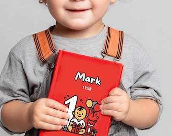 Personalisiertes Baby-Erinnerungsbuch: Individuell gefertigtes erstes Geburtstagsgeschenk (Digitales PDF)