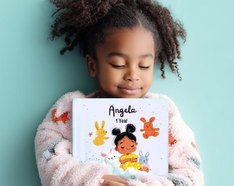 Personalisiertes Baby Memory Buch, Individuell 1.Geburtstag Geschenk (Digital PDF)