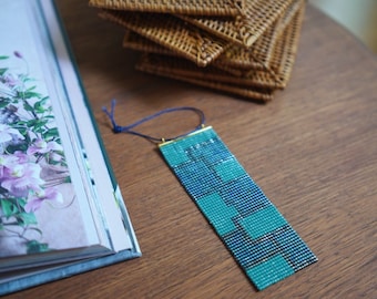 Bookmark | Beaded Bookmark | Japanese Glass Beads | Miyuki Beads | Abstract art | Woven