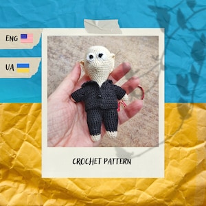 Dictator putin voodoo doll is crocheted, Evil boss, Crochet Pattern, English and Ukrainian PDF Tutorial with step-by-step photos and video