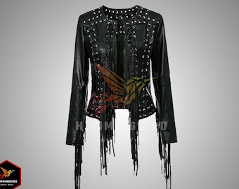 Women's Suede Fringe Western Jacket: Vintage Festival Coat