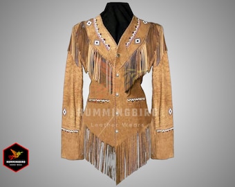 Women's Suede Fringe Western Jacket: Vintage Festival Coat - Etsy