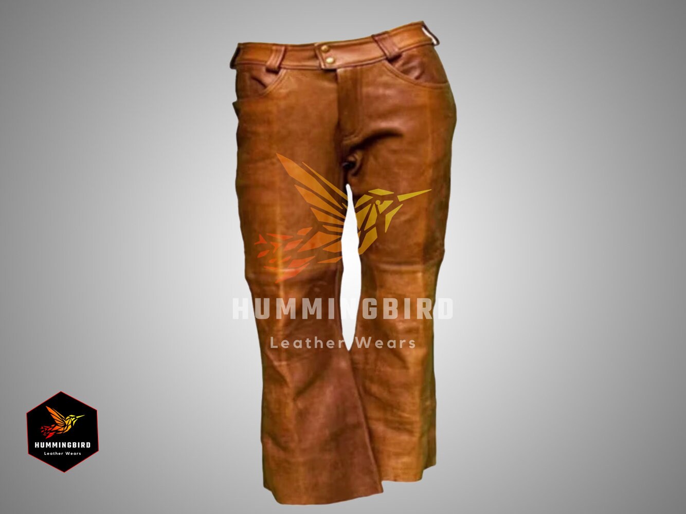 Men's Native American Western Cowboy Leather Pants - Full Leg Fringe, Suede Leather, Sizes 28-48
