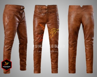 Men&#39;s New Buckskin Suede Pant Trouser, Native Indian American Western Cowboy Unique Buckskin Leather Pant, Buckskin Original Pant, Men Pant