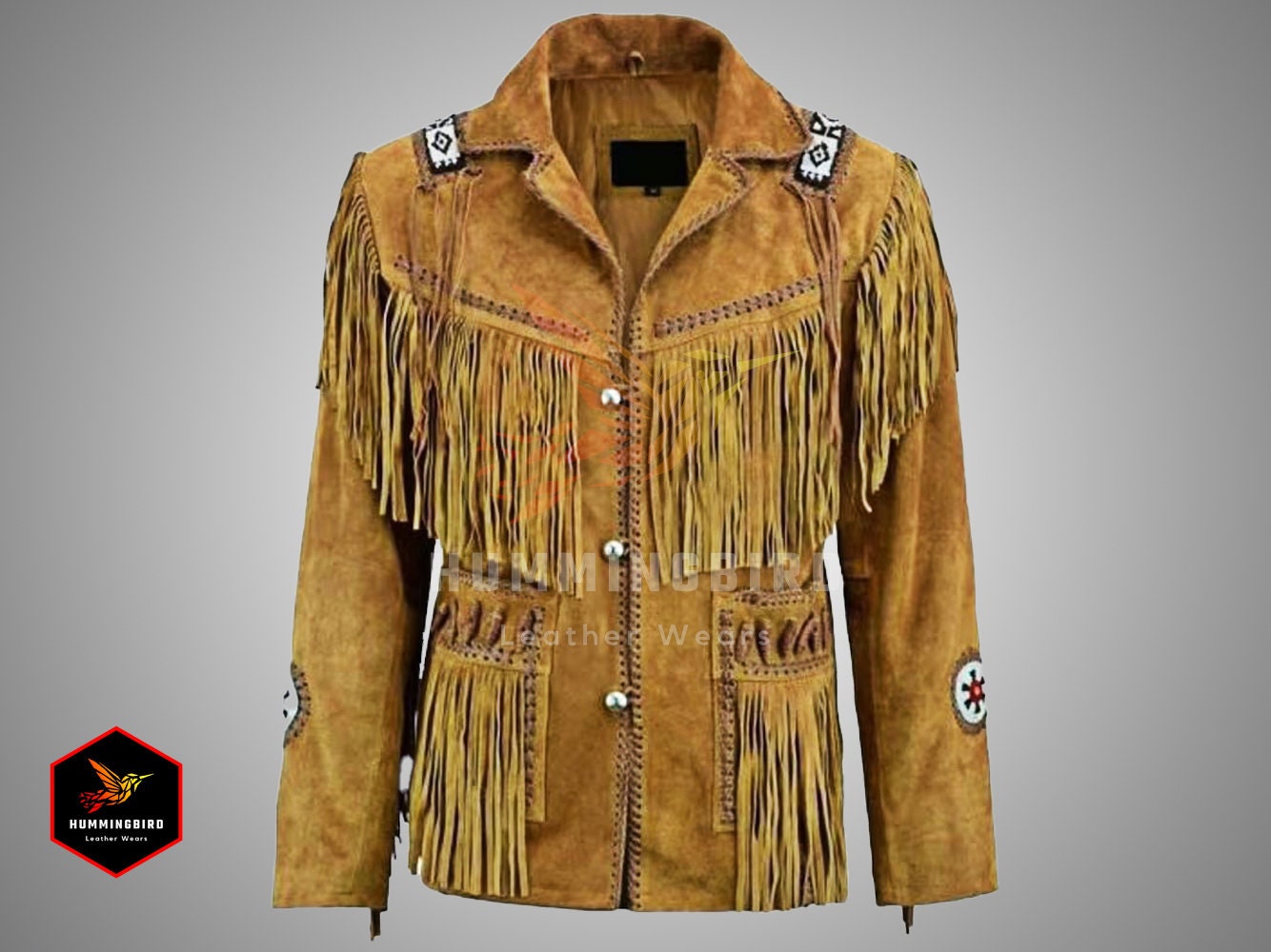 Buckskin jacket without fringe outlet