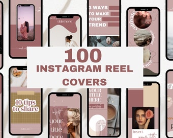 100 Pink Reel Covers for Instagram