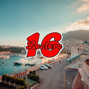 Charles Leclerc 16 F1 Racer Sticker, Charles Leclerc Sticker, F1 Sticker, Formula 1 Sticker, Ferrari F1, Vinyl Laptop Sticker