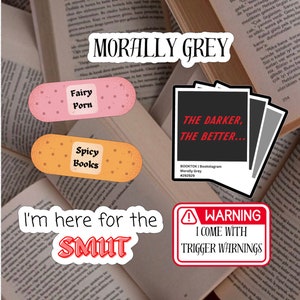 Dark Romance Bookish Stickers, Weatherproof Vinyl Stickers, Kindle Sticker Set, Bookstagram Decals, Kindle Stickers
