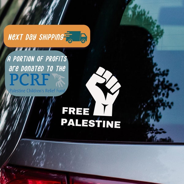 Free Palestine Autoaufkleber, Palästina-Autoaufkleber, unterstützen Palästina, Palästina-Autoaufkleber, wasserdichter Vinylaufkleber