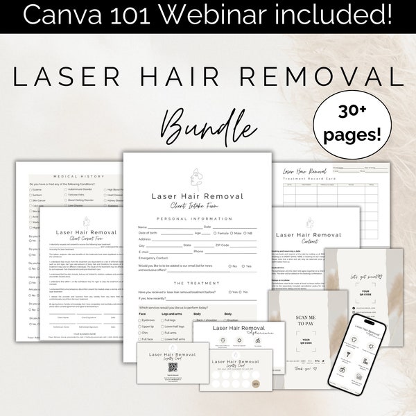 Laser Hair Removal Forms | Laser Hair Removal Consent Forms | Laser Hair Reduction | Laser Intake Forms  | Fitzpatrick Scale | Esthetician