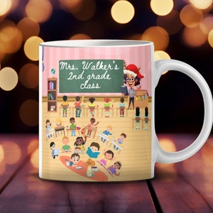 Personalized Teacher Mug 110z/15 oz. Christmas gift,Gift for Teacher, Teacher Gift Keepsake, Custom Ceramic Coffee Mug, Appreciation Gift