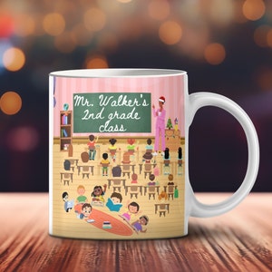 Personalized Teacher Mug 110z/15 oz. Christmas gift,Gift for Teacher, Teacher Gift Keepsake, Custom Ceramic Coffee Mug, Appreciation Gift