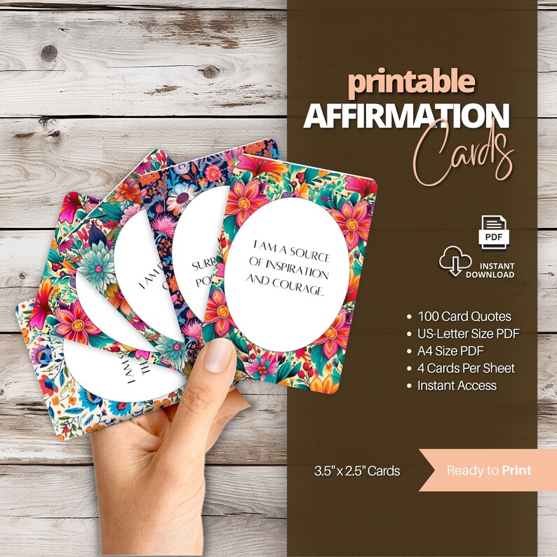 Affirmation Cards For Cancer Warriors - Inspirational Motivational Cards For Patients & Survivors