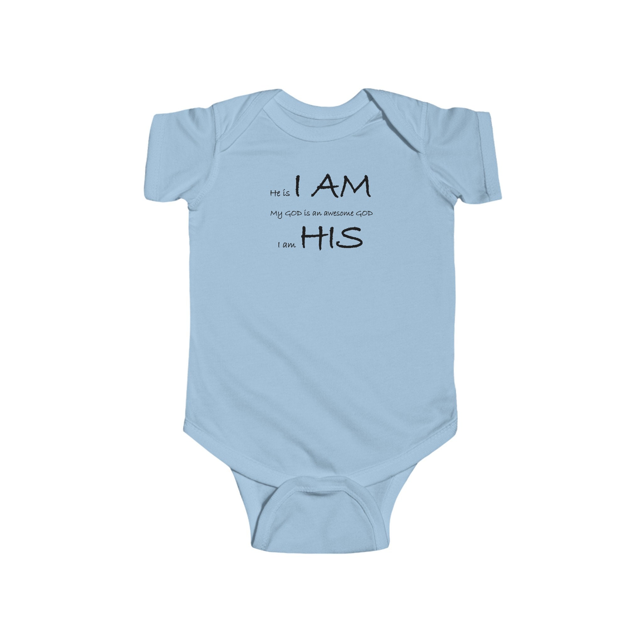I Am His Infant Fine Jersey Bodysuit, religious, Christian