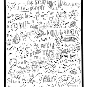 Ecclesiastes 3 Bible Verse Colouring In Page