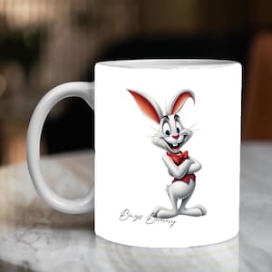 Bunny Mug Design, Mug Template for Kids, Gift Design for Child, Cartoon Character Mug, Bunny Gift, Ceramic Mug Wrap, Fun Mug Wrap, 11oz,15oz