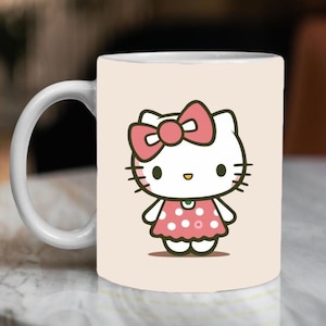 Taza de chocolate caliente con diseño de gatito y gato, sublimación digital, impresión de taza con diseño de amor familiar, diseño de taza con dibujo de gatito, idea de regalo, plantilla de taza, 15 oz, 11 oz