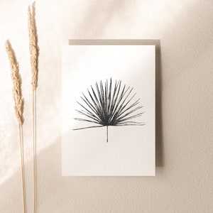 palm tree and tropical leaves illustration digital download