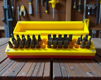 Portapuntas hexagonales magnético: organizador de herramientas impreso en 3D con 45 ranuras