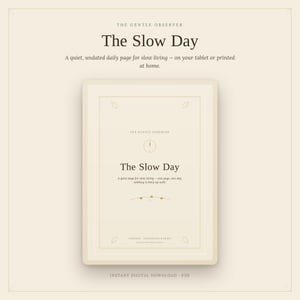 Daily Reflection Journal Page, Slow Living Printable, Undated GoodNotes Digital Planner PDF, Mindful Self Care iPad Journal Insert